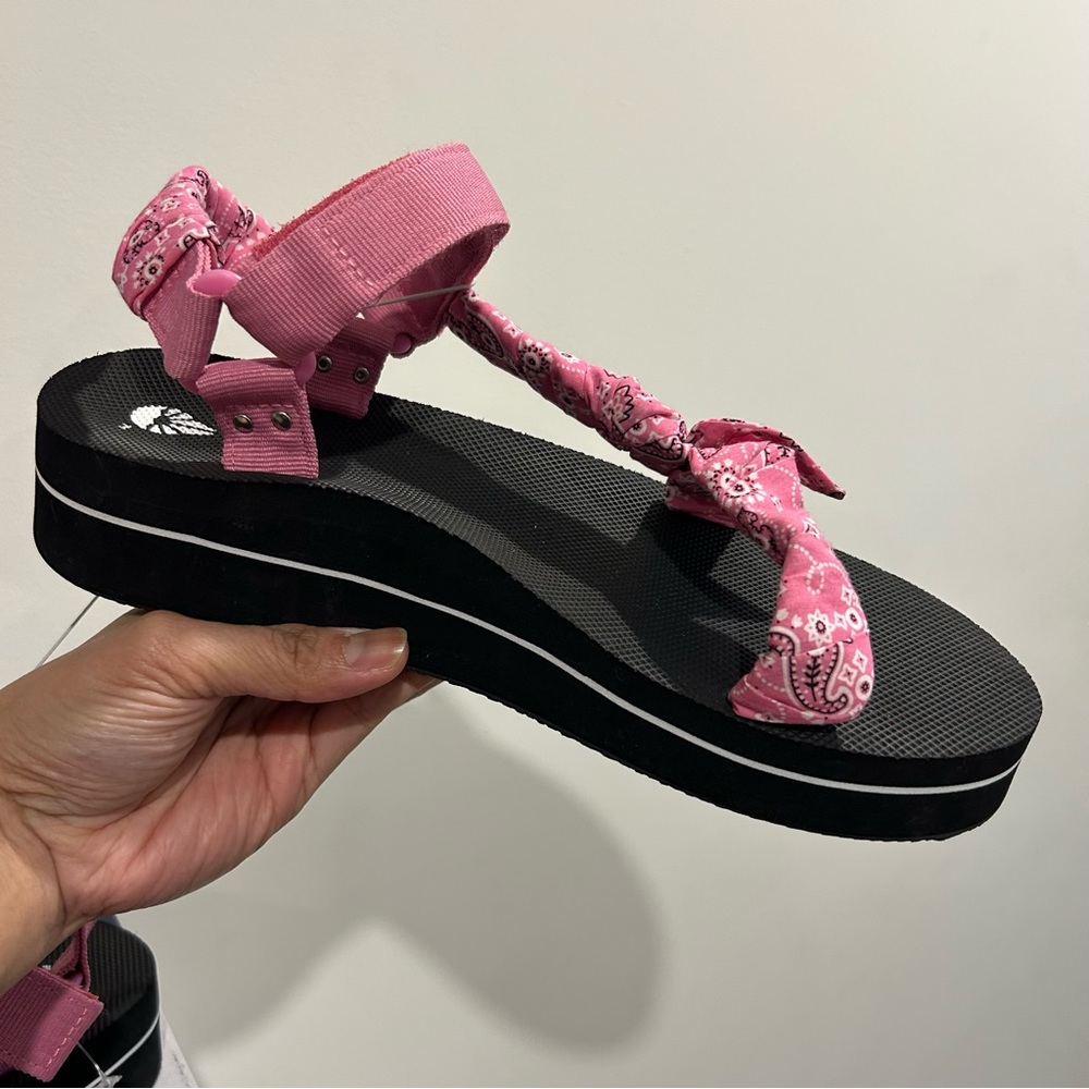 Pink Bandana Trekky Style Sandals
